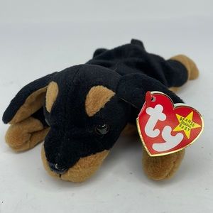 Vintage 1996 Ty Beanie Baby Doby Doberman Date of Birth October 9, 1996